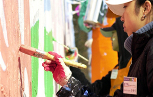 2005년 5월 꿈그림 벽화그리기 봉사활동 진행 사진