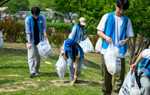 2018년 10월 아름드리 피크닉(한강환경정화) 봉사활동 진행 사진